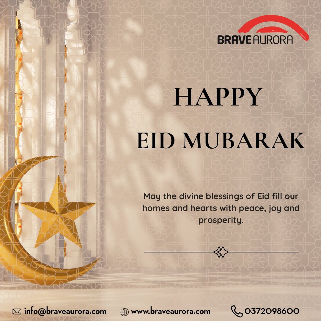 🌙✨ Happy Eid Mubarak from all of us at BRAVEAURORA! ✨🌙